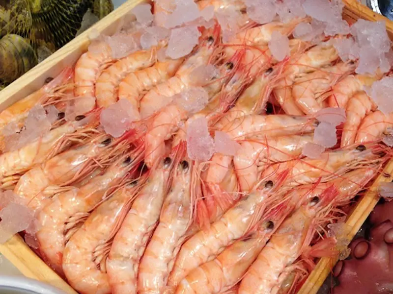 Gamba blanca de Huelva en nuestro restaurante en Huelva